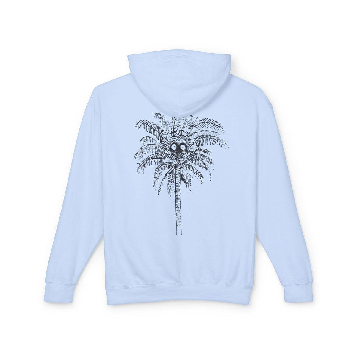 Palm Tree Graphic Hoodie — Lightweight Beach Vibe Sweatshirt