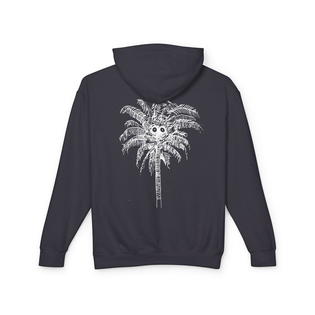 Palm Tree Graphic Hoodie — Lightweight Beach Vibe Sweatshirt