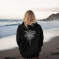 Palm Tree Graphic Hoodie — Lightweight Beach Vibe Sweatshirt
