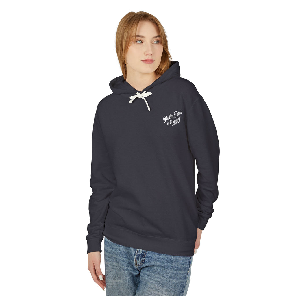 Palm Tree Graphic Hoodie — Lightweight Beach Vibe Sweatshirt