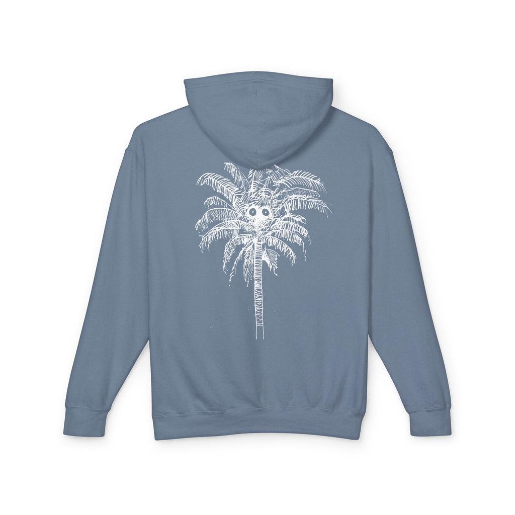 Palm Tree Graphic Hoodie — Lightweight Beach Vibe Sweatshirt