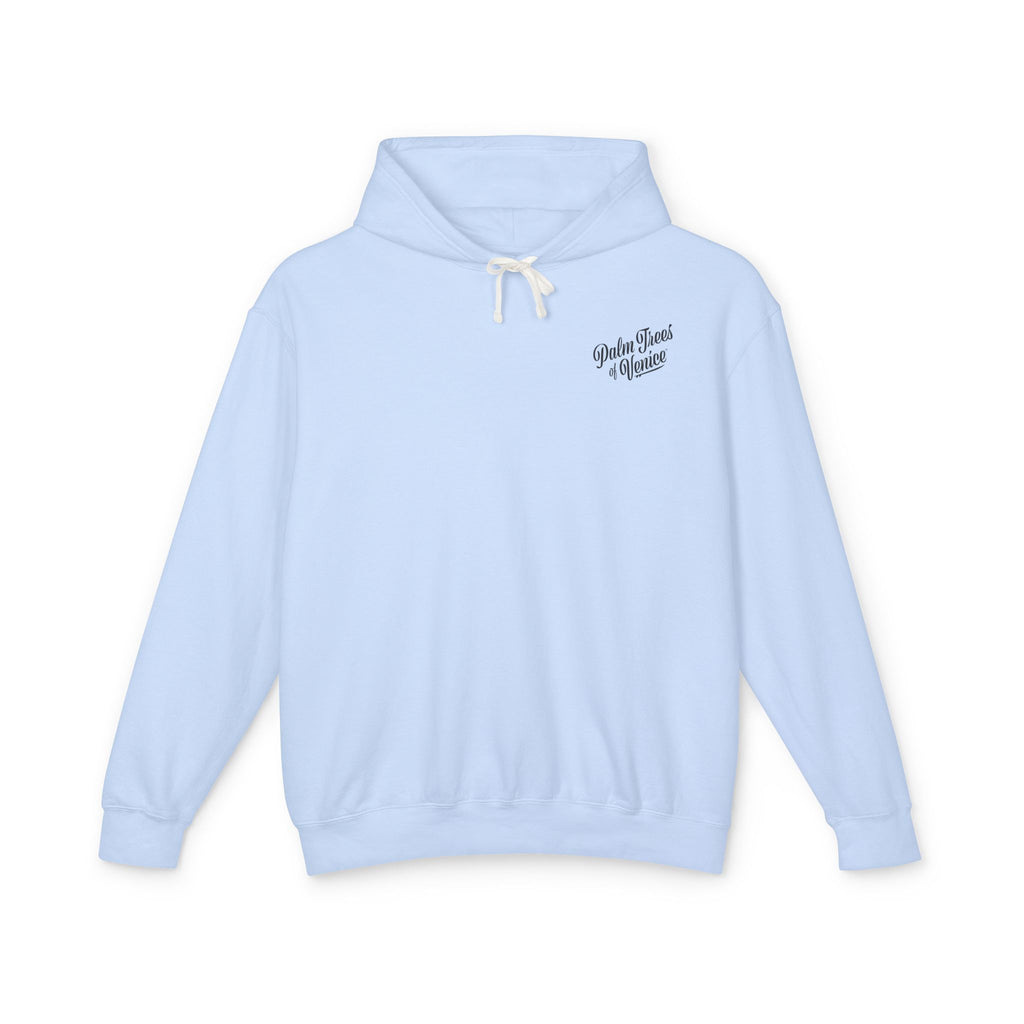 Palm Tree Graphic Hoodie — Lightweight Beach Vibe Sweatshirt