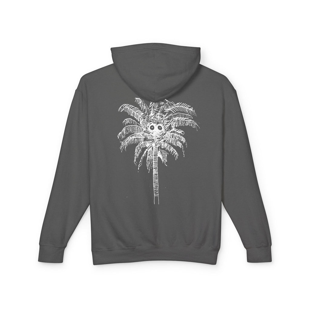 Palm Tree Graphic Hoodie — Lightweight Beach Vibe Sweatshirt