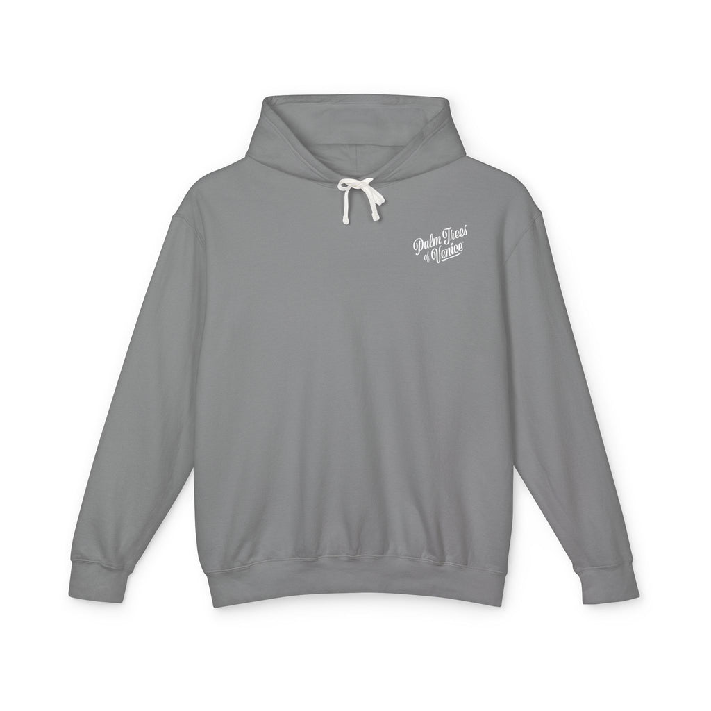 Palm Tree Graphic Hoodie — Lightweight Beach Vibe Sweatshirt